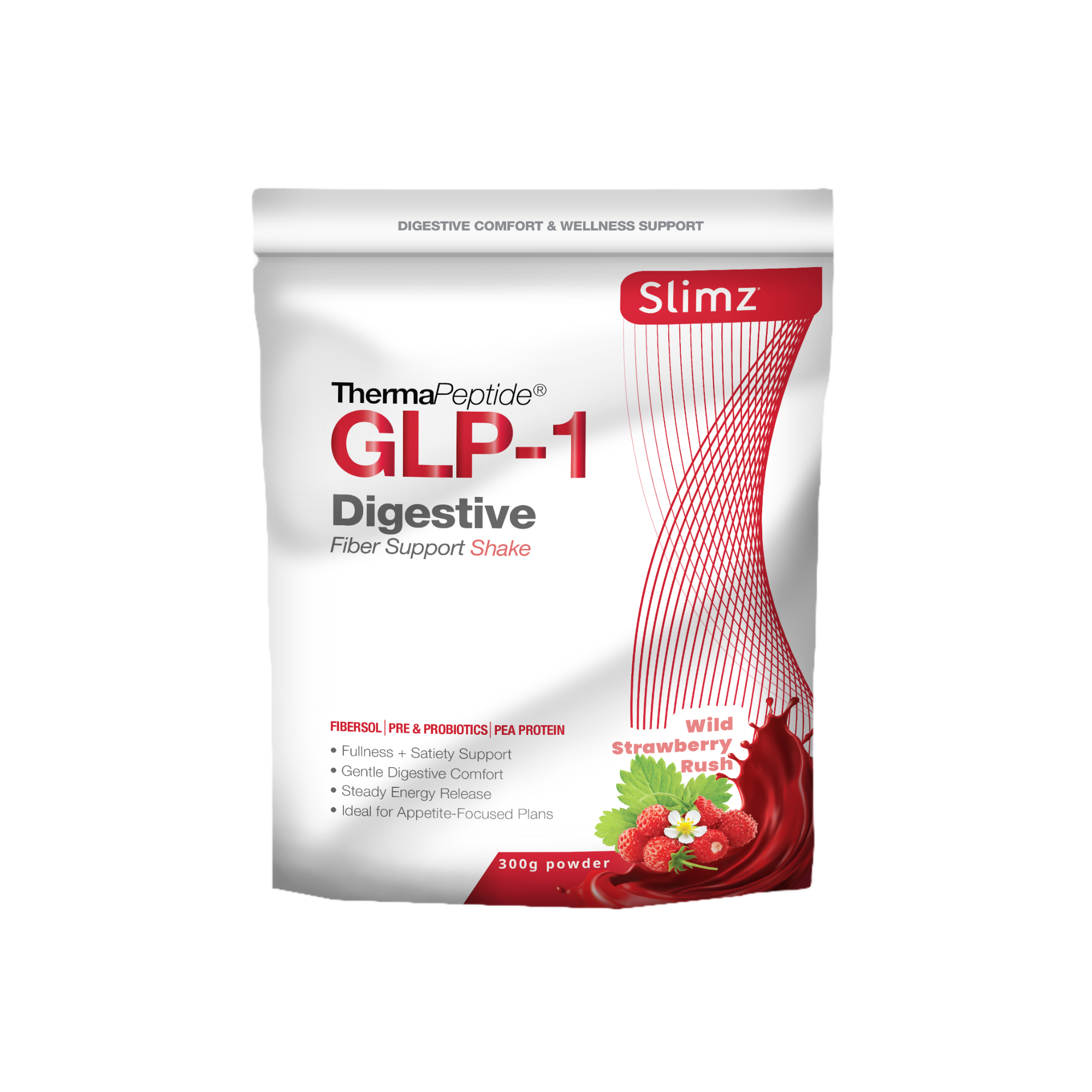 Slimz GLP-1 Fibre Support Shake - Wild Strawberry Rush